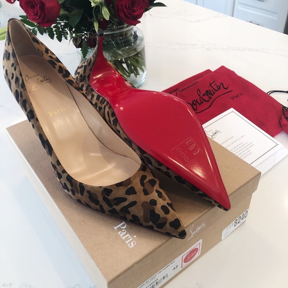 SOLD Christian Louboutin Clare Leopard Pumps Size 42 - Picture 2 of 6